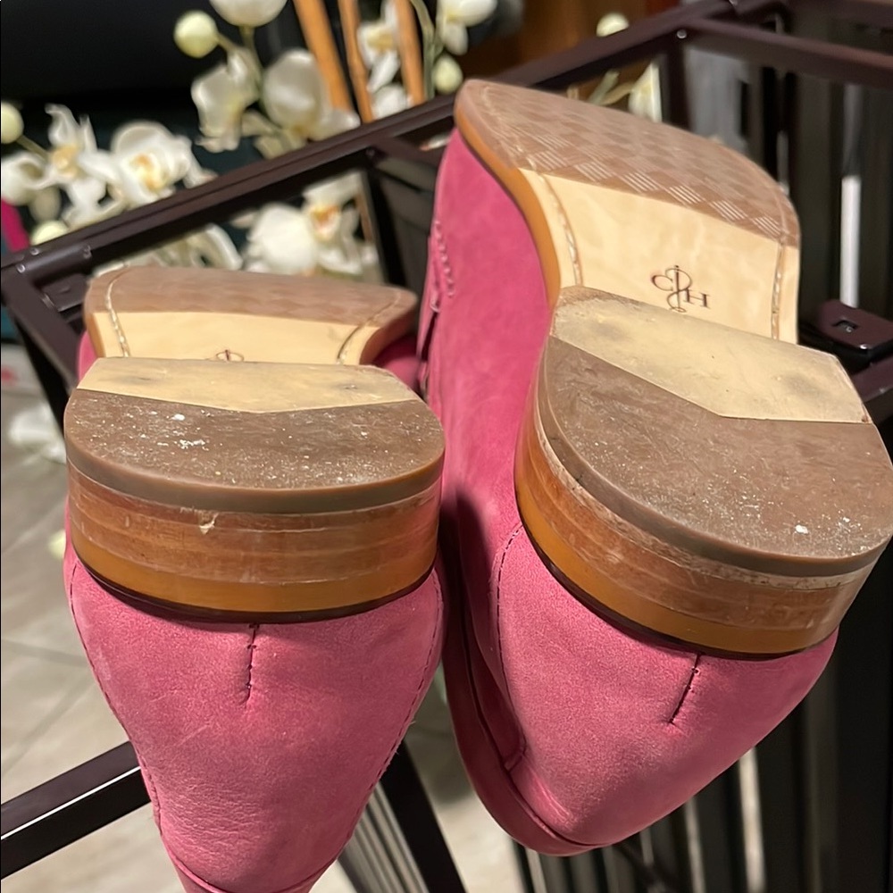 Cole Haan Pink Suede Penny Loafers Flats - Picture 5 of 5